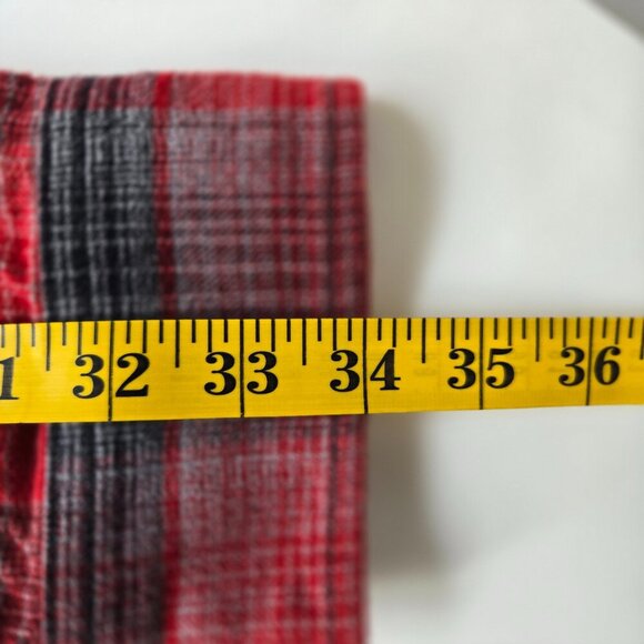 The North Face Men's Flannel Red Black Gray Medium Outdoor Hiking Fishing - Picture 11 of 11